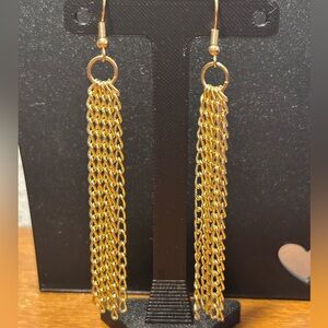 5/25$ Elegant Gold Chain Tassel Earrings 41